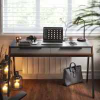 Bureau Chronos en fibres de bois avec pieds en croix