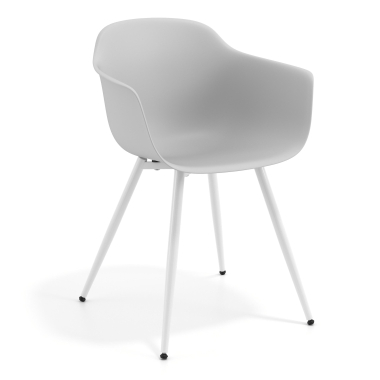 chaise de conference blanc gris 4 pattes plastique accoudoirs fixes 1