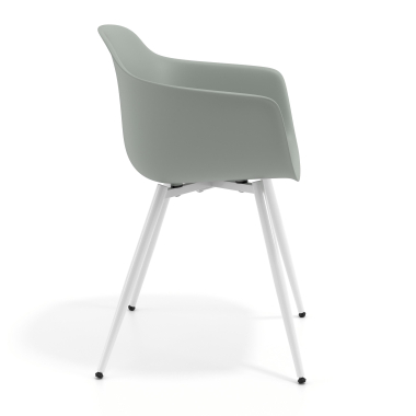 chaise de conference blanc anthracite 4 pattes plastique accoudoirs fixes 3