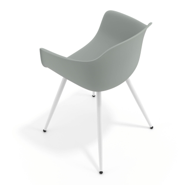chaise de conference blanc anthracite 4 pattes plastique accoudoirs fixes 7