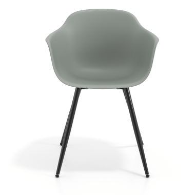 chaise de conference noir anthracite 4 pattes plastique accoudoirs fixes 6