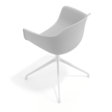 chaise de reunion blanc gris base pyramide plastique accoudoirs fixes 7