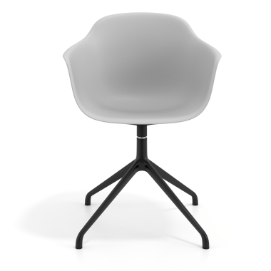 chaise de reunion noir gris base pyramide plastique accoudoirs fixes 6