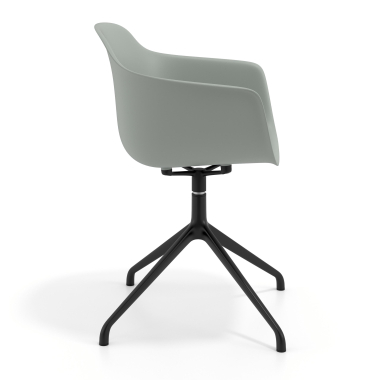 chaise de reunion noir anthracite base pyramide plastique accoudoirs fixes 3