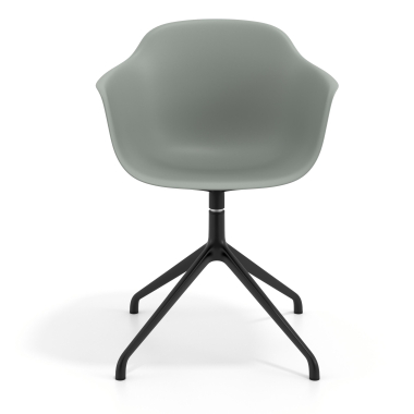 chaise de reunion noir anthracite base pyramide plastique accoudoirs fixes 6