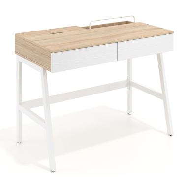 bureau pour ordinateur blanc opal 1