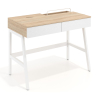 Bureau Opal avec tiroirs, mélamine finition naturelle