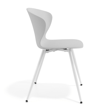 chaise de conference blanc gris 4 pattes plastique accoudoirs fixes 3