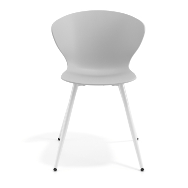 chaise de conference blanc gris 4 pattes plastique accoudoirs fixes 6