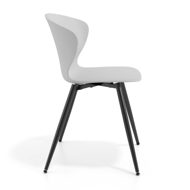 chaise de conference noir gris 4 pattes plastique accoudoirs fixes 3