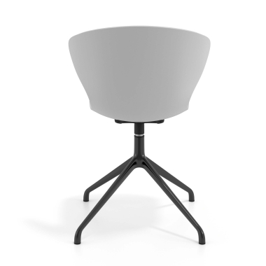 chaise de reunion gris base pyramide plastique accoudoirs fixes 4