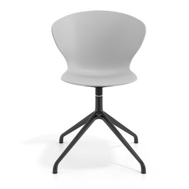 chaise de reunion gris base pyramide plastique accoudoirs fixes 6