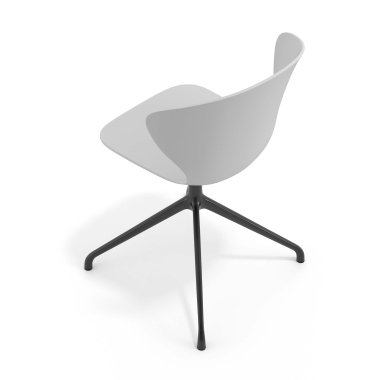 chaise de reunion gris base pyramide plastique accoudoirs fixes 7