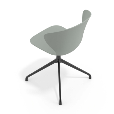 chaise de reunion noir anthracite base pyramide plastique accoudoirs fixes 7