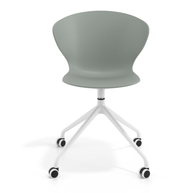 chaise de reunion blanc anthracite avec roulettes plastique accoudoirs fixes 6