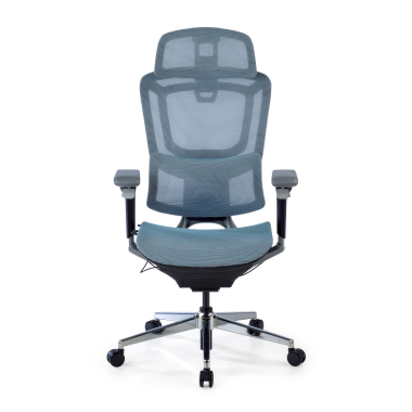 chaise ergonomique bleu valkyr maille accoudoirs reglables 4d double soutien lombaire appui tete 3