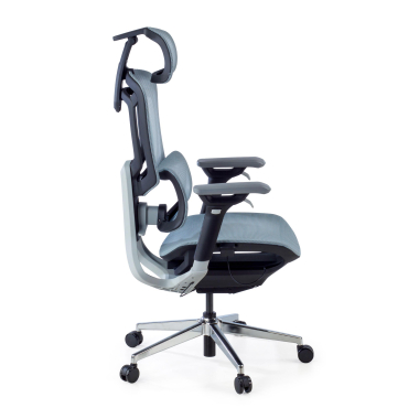 chaise ergonomique bleu valkyr maille accoudoirs reglables 4d double soutien lombaire appui tete 7