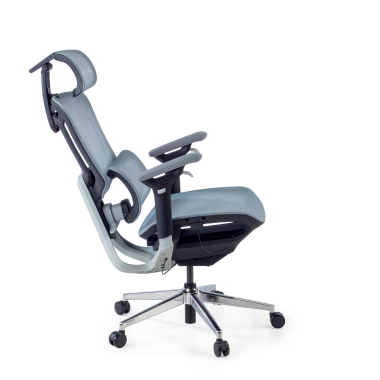 chaise ergonomique bleu valkyr maille accoudoirs reglables 4d double soutien lombaire appui tete 6