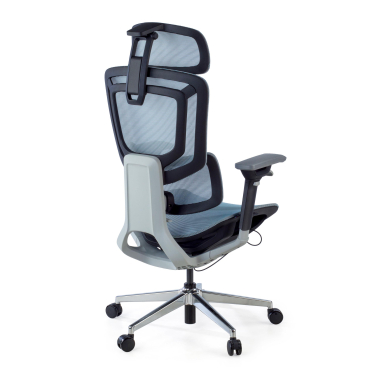 chaise ergonomique bleu valkyr maille accoudoirs reglables 4d double soutien lombaire appui tete 10