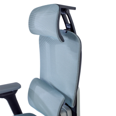chaise ergonomique bleu valkyr maille accoudoirs reglables 4d double soutien lombaire appui tete 9