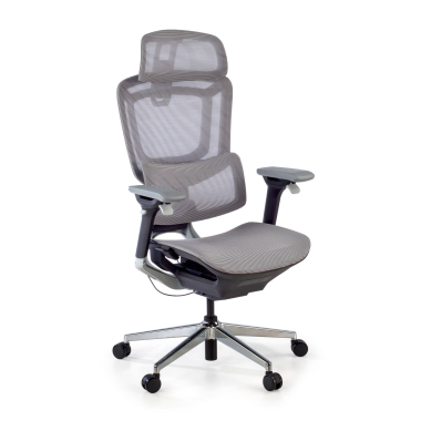 chaise ergonomique gris valkyr maille accoudoirs reglables 4d double soutien lombaire appui tete 1