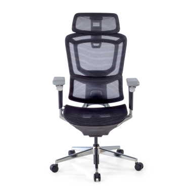 chaise ergonomique noir valkyr maille accoudoirs reglables 4d double soutien lombaire appui tete 3