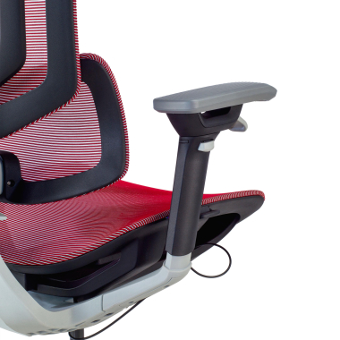 chaise ergonomique rouge valkyr maille accoudoirs reglables 4d double soutien lombaire appui tete 9