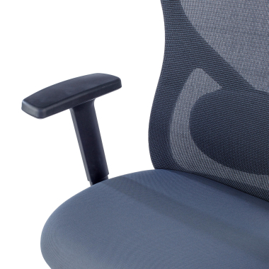 chaise de bureau gris structure noire maille accoudoirs reglables 1d soutien lombaire appui tete 6