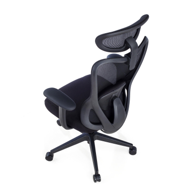 chaise de bureau noir vital maille accoudoirs fixes soutien lombaire appui tete 8