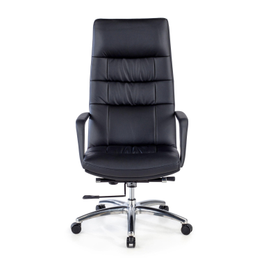 fauteuil de bureau noir goteborg cuir authentique accoudoirs fixes 3