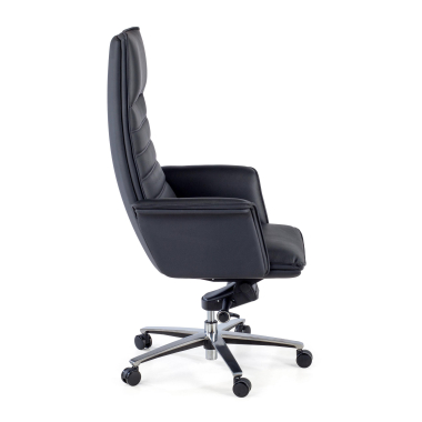 fauteuil de bureau noir essen cuir authentique accoudoirs fixes 6