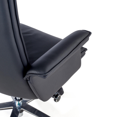 fauteuil de bureau noir essen cuir authentique accoudoirs fixes 5
