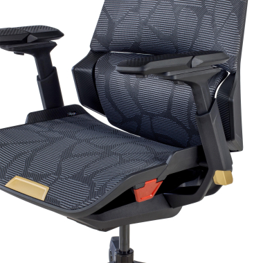 chaise gaming jaune blooddragon maille accoudoirs reglables 6d soutien lombaire appui tete 5