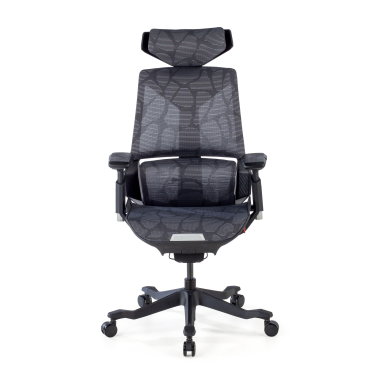chaise gaming gris blooddragon maille accoudoirs reglables 6d soutien lombaire appui tete 4