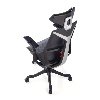 chaise gaming gris blooddragon maille accoudoirs reglables 6d soutien lombaire appui tete 11