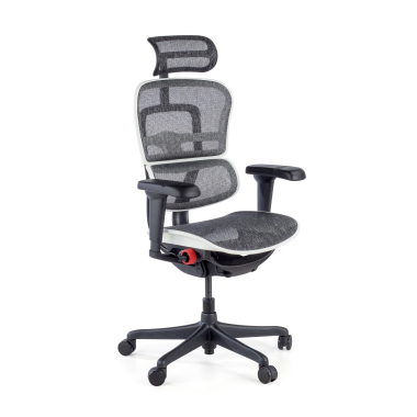 chaise gaming blanc structure noire gaming maille accoudoirs reglables 5d soutien lombaire appui tete 1
