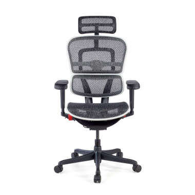 chaise gaming blanc structure noire gaming maille accoudoirs reglables 5d soutien lombaire appui tete 3