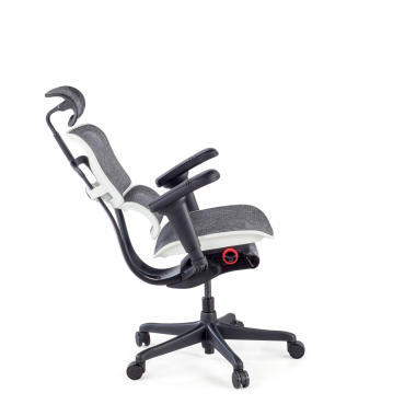 chaise gaming blanc structure noire gaming maille accoudoirs reglables 5d soutien lombaire appui tete 6