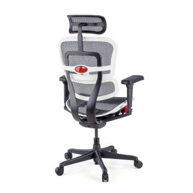 chaise gaming blanc structure noire gaming maille accoudoirs reglables 5d soutien lombaire appui tete 9