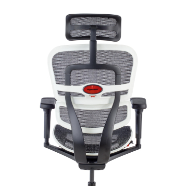 chaise gaming blanc structure noire gaming maille accoudoirs reglables 5d soutien lombaire appui tete 4