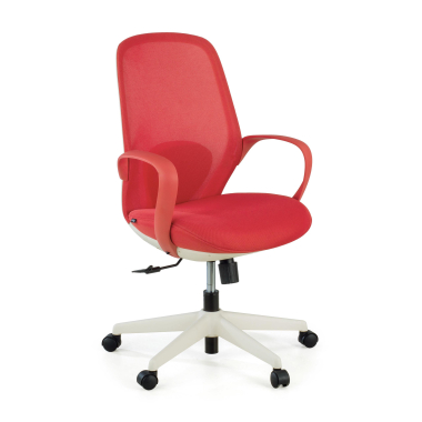 chaise pivotante rouge whisper maille accoudoirs fixes 1