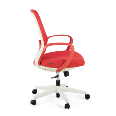 chaise pivotante rouge whisper maille accoudoirs fixes 5