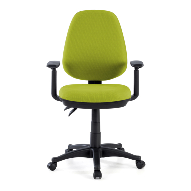 chaise de bureau vert avec des bras tissu accoudoirs reglables 1d 10