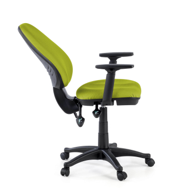 chaise de bureau vert avec des bras tissu accoudoirs reglables 1d 5
