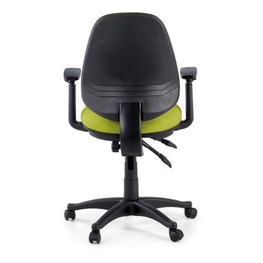chaise de bureau vert avec des bras tissu accoudoirs reglables 1d 7