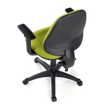 chaise de bureau vert avec des bras tissu accoudoirs reglables 1d 8