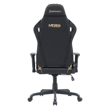 chaise gaming jaune hero simil cuir accoudoirs mobiles coussin lombaire et cervical appui tete 6