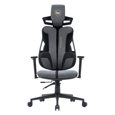 chaise gaming gris phoenix tissu accoudoirs reglables 3d appui tete 2