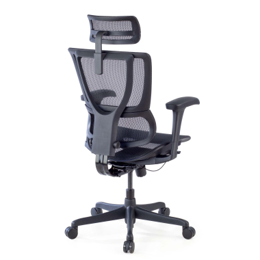 chaise ergonomique noir chaise de bureau maille accoudoirs reglables 3d soutien lombaire appui tete 8