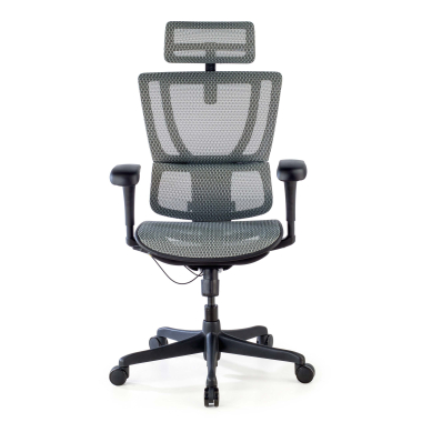 chaise ergonomique gris chaise de bureau maille accoudoirs reglables 3d soutien lombaire appui tete 3